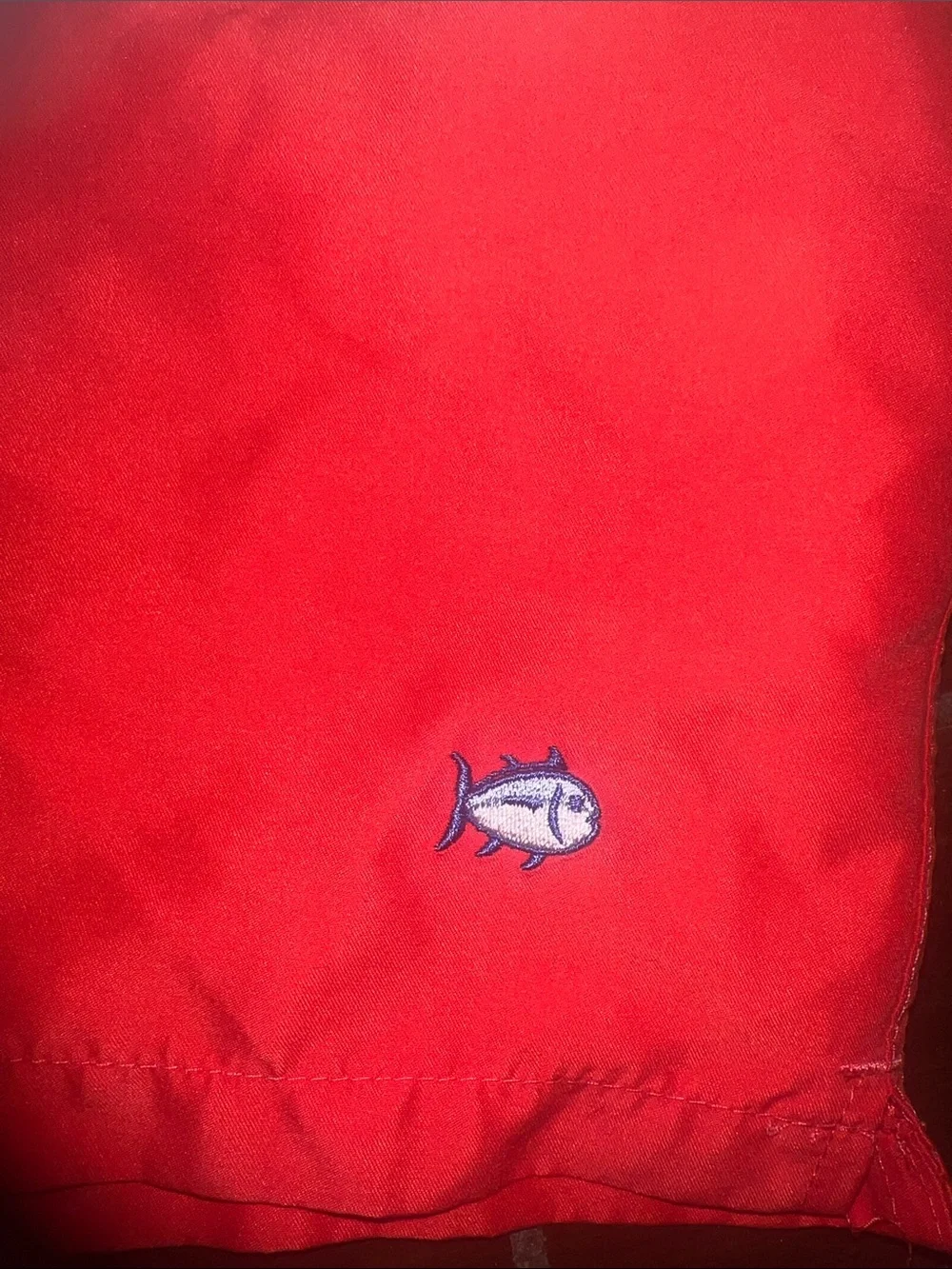 Southern Tide Men's Bright Red Swim Trunks with Rope Drawstring
